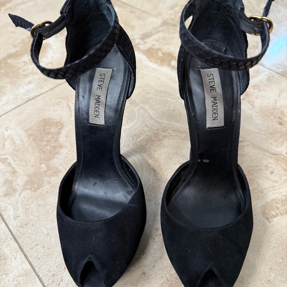 Steve Madden open-toe ankle heels